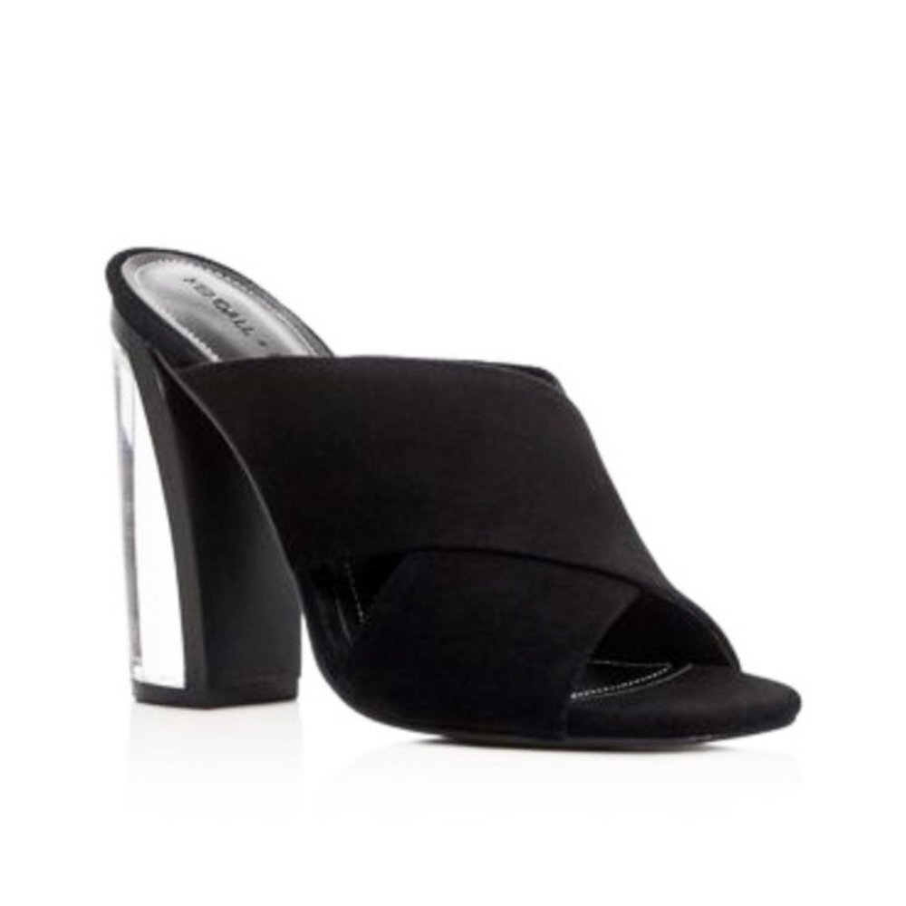 Kendall & Kylie womens Mule High Heel Acrylic Clear Club Mcbling Formal Festival